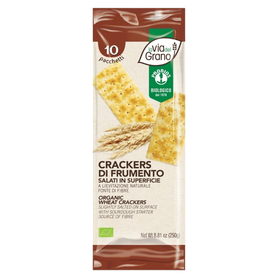 Probios La Via del Grano Crackers di Frumento Salati Biologici gr.250