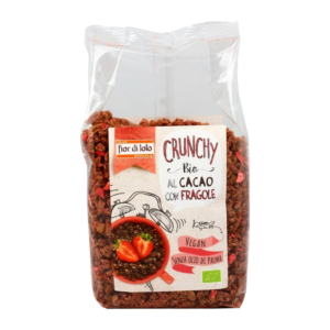 Fior di Loto Crunchy Biologico al Cacao con Fragole gr.375