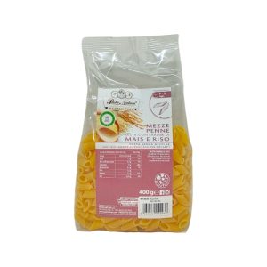Pasta Natura Mezze Penne Rigate Farina di Riso e Mais Senza Glutine gr.400