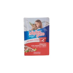 Morando Miglior Gatto Straccetti con Manzo e Carote gr.100