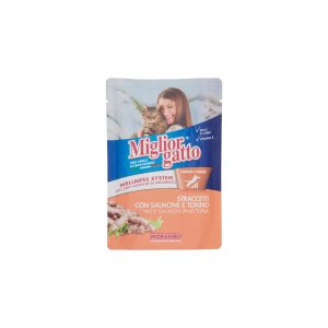 Morando Miglior Gatto Straccetti con Salmone e Tonno gr.100