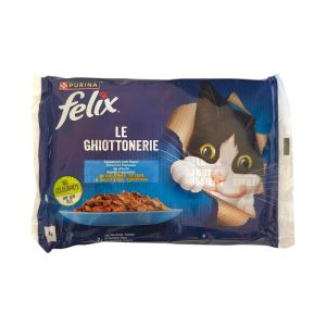 Purina Felix Le Ghiottonerie Salmone e Tonno 4x85g.