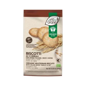 Probios Le Vie del Grano Biscotti ai 3 Cereali Biologico gr.300