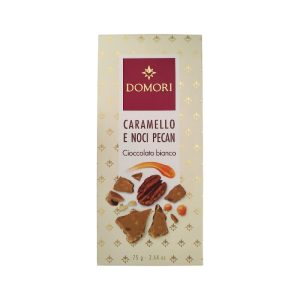Domori Snack Cioccolato Bianco e Noci Pecan gr.75