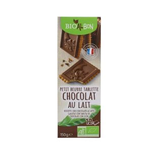 Bio al Bon Biscotti con Tavoletta di Cioccolato al Latte Biologici gr.150