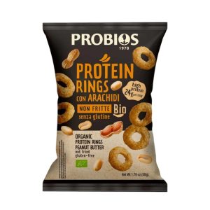 Probios Snack Protein Rings con Arachidi Biologico Senza Glutine gr.50