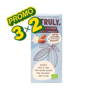 Promo 3x2 Natruly Chocolicious al Latte e Mandorle Biologica gr.85