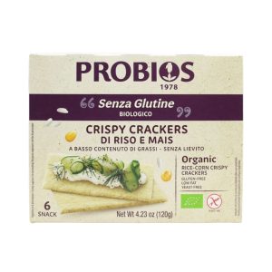 Probios Crispy Crackers di Riso e Mais Biologico Senza Glutine gr.120