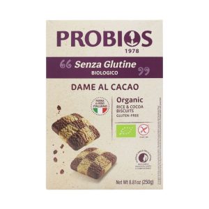Probios Dame al Cacao Biscotti Riso e Cacao Biologici Senza Glutine gr.250
