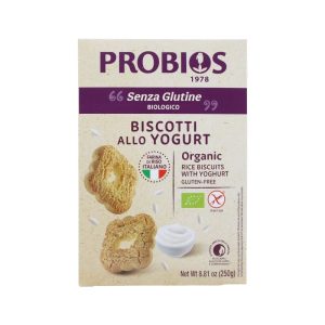 Probios Biscotti allo Yogurt Biologici Senza Glutine gr.250