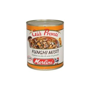 Merlini Funghi Misti con Porcini Trifolati in Olio di Semi di Girasole gr.800