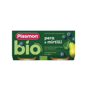 Plasmon Omogeneizzato Pera e Mirtilli Biologico 2x80gr.
