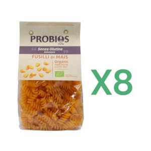 BOX 8x Probios Fusilli di Mais Biologico Senza Glutine gr.400