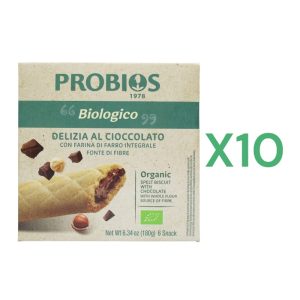 BOX 10x Probios Delizia al Cioccolato con Farro Integrale Biologico gr.180