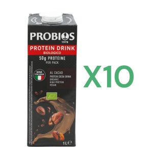 BOX 10x Probios Protein Drink al Cacao Biologico lt.1