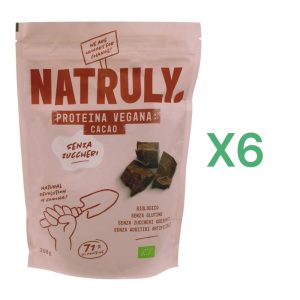 BOX 6x Natruly Proteina Vegana al Cioccolato Biologica 350gr