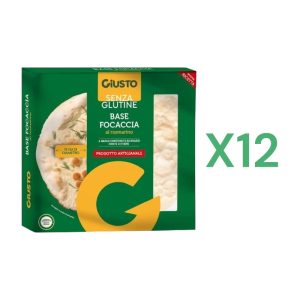 BOX 12x Giusto Base Focaccia al Rosmarino Senza Glutine gr.130