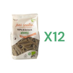 BOX 12x Monte Monaco Pasta Penne Rigate 100% Farina di Piselli Biologico gr.240