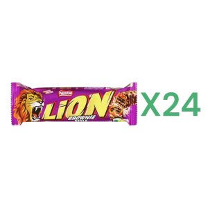BOX 24x Lion Barretta al Cioccolato e Caramello al Gusto Brownie gr.40