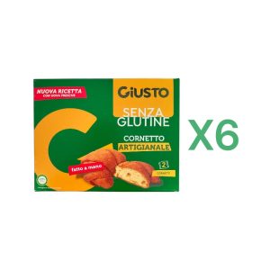 BOX 6x Giusto Cornetto Classico Artigianale Senza Glutine 2x50gr.