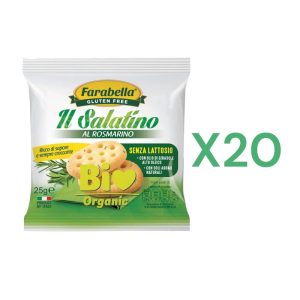 BOX 20x Farabella Il Salatino al Rosmarino Biologico Senza Glutine gr.25
