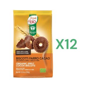 BOX 12x Probios Biscotti Farro Cacao Biologici gr.350