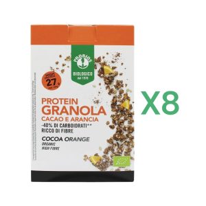 BOX 8x Probios Protein Granola Cacao e Arancia Biologica gr.250