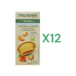 BOX 12x Probios Tortina di Farro all'Albicocca Biologica gr.240