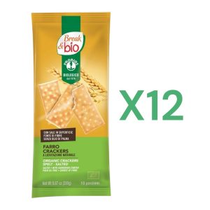 BOX 12x Probios Crackers di Farro Integrale Biologici gr.280