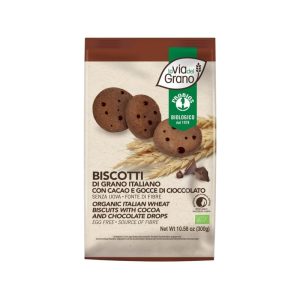 Probios Biscotti di Grano con Cacao e Gocce di Cioccolato Biologico gr.300
