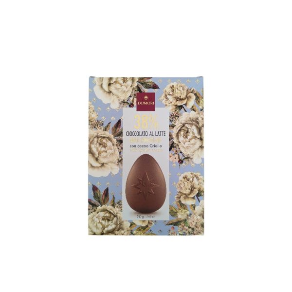 Domori Uovo di Cioccolato al Latte 38% con Cacao Criollo Senza Glutine gr.210