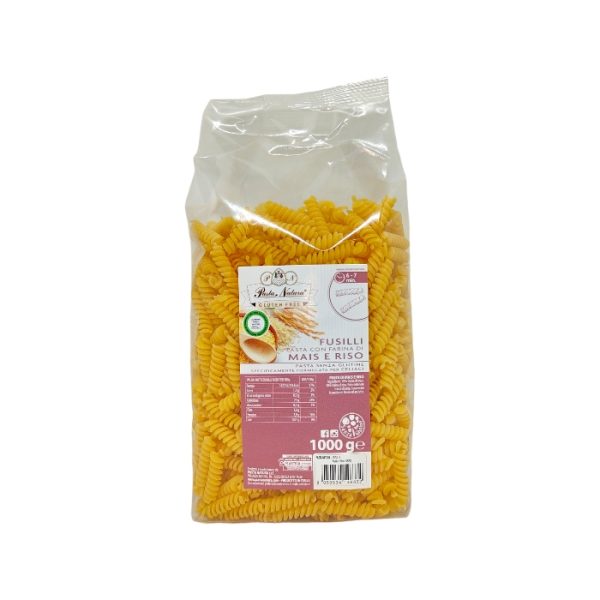 Pasta Natura Fusilli Farina di Riso e Mais Senza Glutine kg.1