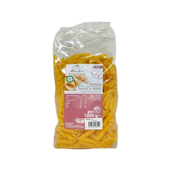 Pasta Natura Penne Rigate Farina di Riso e Mais Senza Glutine kg.1