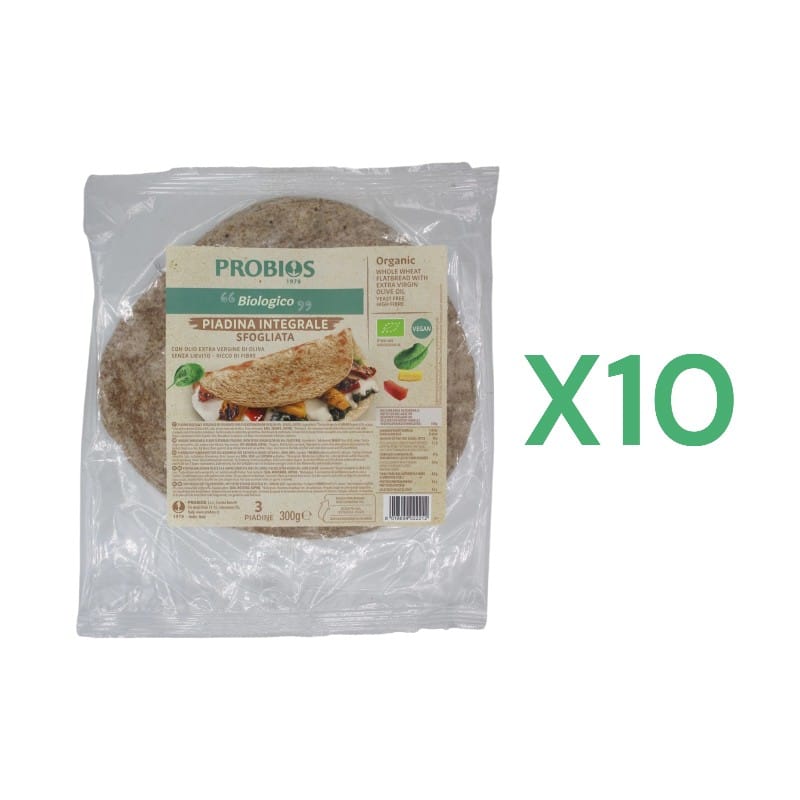Probios-Piadina-Sfogliata-Integrale-Biologica-gr.300.jpeg BOX 10x Probios Piadina Sfogliata Integrale Biologica gr.300 - immagine 1