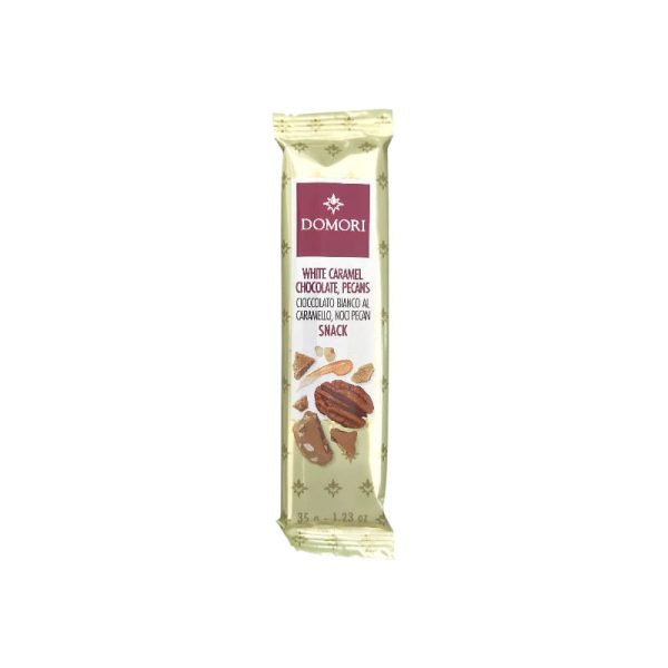 Domori Snack Cioccolato Bianco e Noci Pecan gr.35