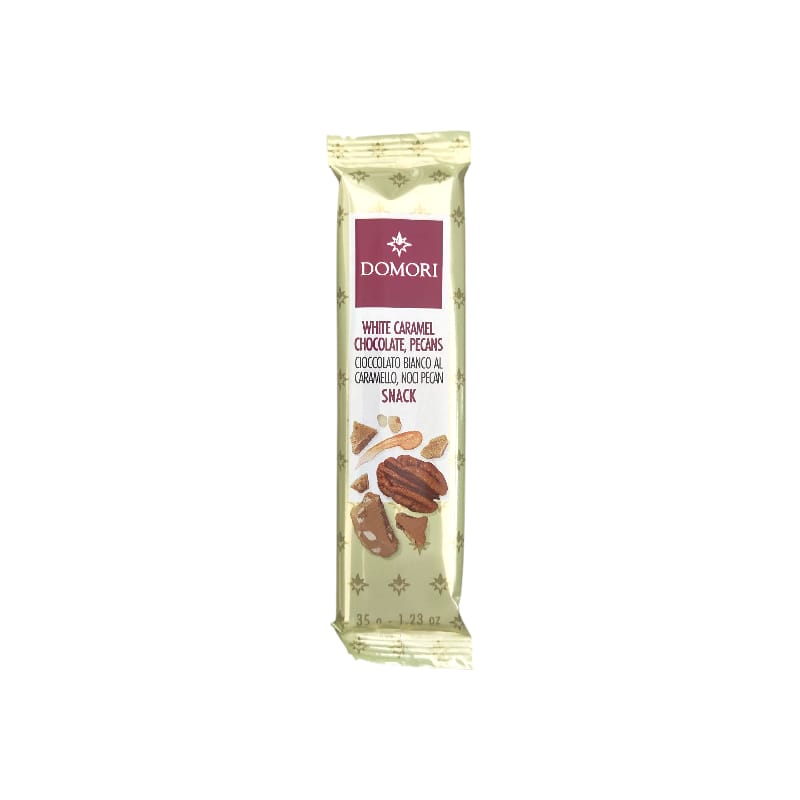WhatsApp-Image-2025-09-08-at-16.26.43-1.jpeg Domori Snack Cioccolato Bianco e Noci Pecan gr.35 - immagine 1