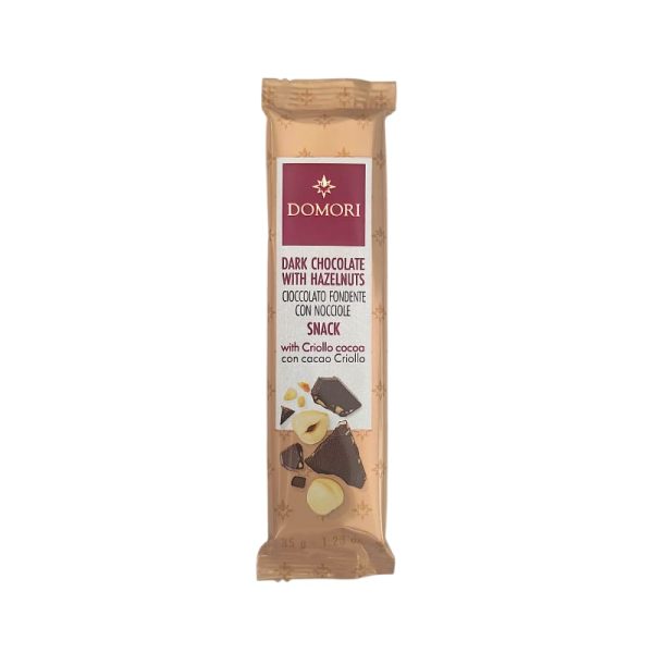 Domori Snack Cioccolato Gianduja e Granella di Nocciole gr.35