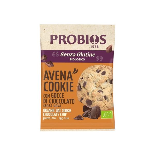 Probios Avena Cookie con Gocce di Cioccolato Biologico Senza Glutine gr.40