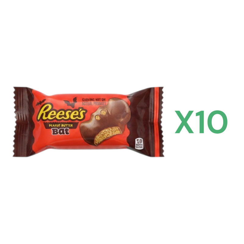 BOX 10x Reese's Peanut Butter Bats Halloween Edition gr.17 (2) BOX 10x Reese's Peanut Butter Bats Halloween Edition gr.17 - immagine 1