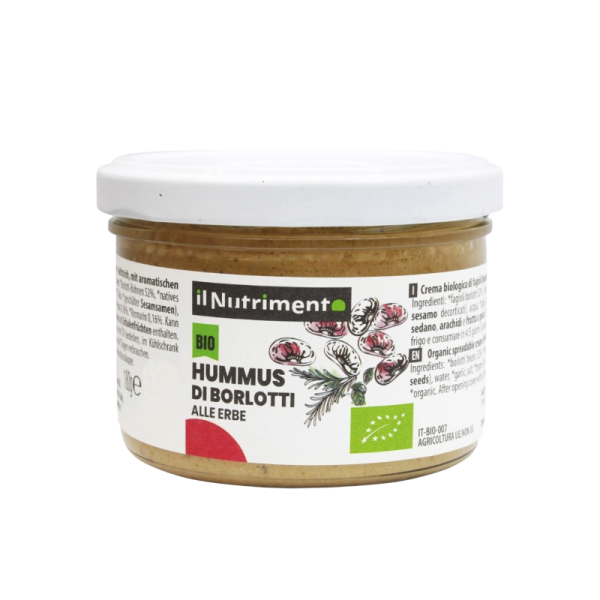 Il Nutrimento Hummus di Borlotti alle Erbe Senza Glutine Biologico gr.180