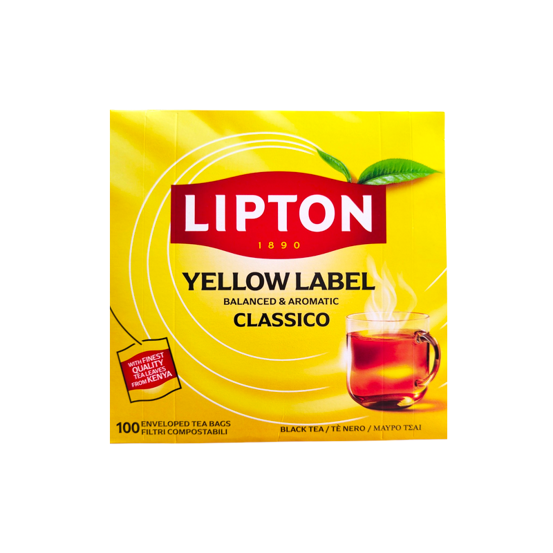 Lipton Tè Nero Bustine Yellow Label x100 Filtri Lipton Tè Nero Bustine Yellow Label x100 Filtri - immagine 1