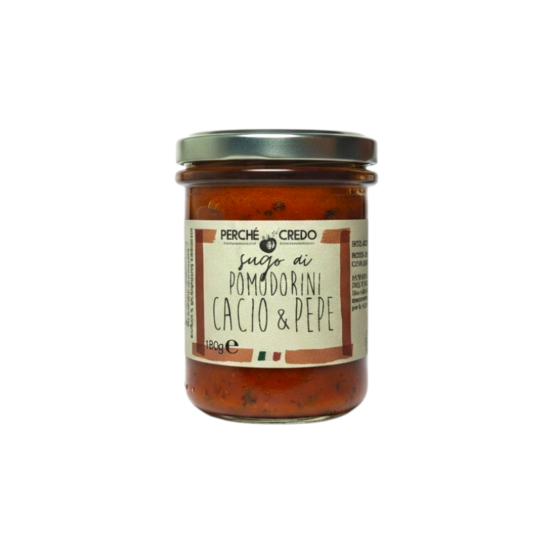 Perchè Ci Credo Sugo ai Pomodorini con Cacio & Pepe gr.180 Perchè Ci Credo Sugo ai Pomodorini con Cacio & Pepe gr.180 - immagine 1